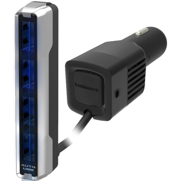 DC-7.2A-リバーシブルUSB 4ポート 自動判定 セパレート スリム ブラック