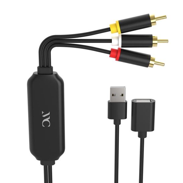 RCA変換ケーブル iPhone専用 ブラック