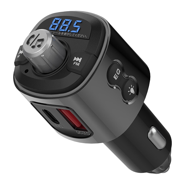 Bluetooth FMトランスミッター フルバンド USB2ポート 自動判定