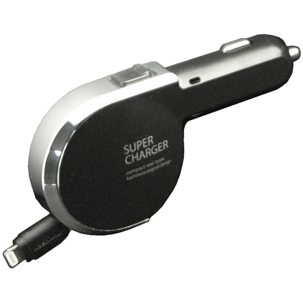 DC充電器 リール 2.4A LN BK