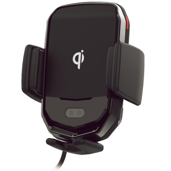 ワイヤレス充電器自動開閉ホルダー キャパシタ付 エアコン取付 ブラック