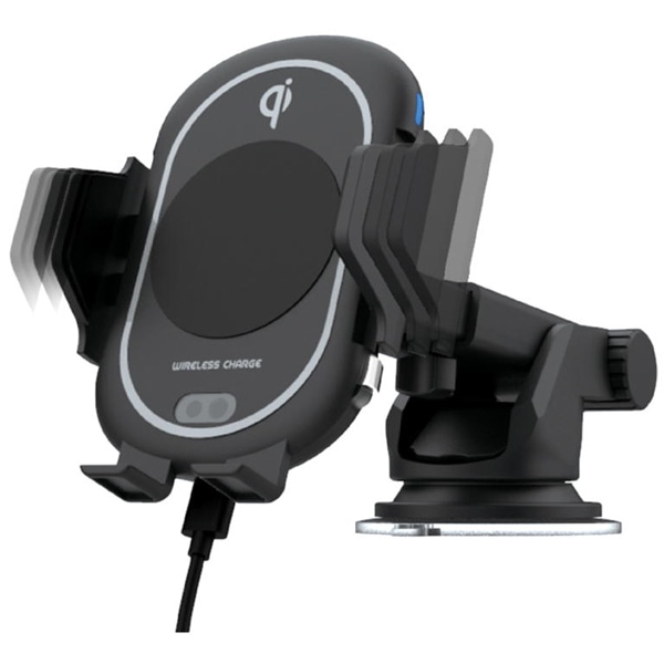 ワイヤレス充電器自動開閉ホルダー ブラック