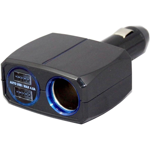 ダイレクトソケット 2リバーシブルUSB自動判定 4.8A ブラック