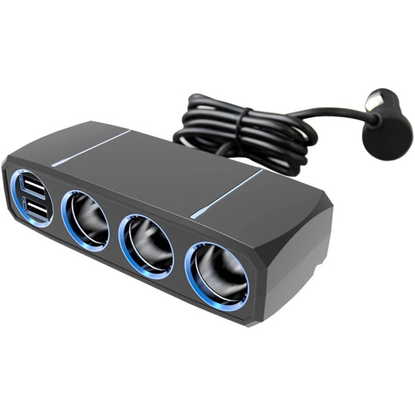 3連セパレートソケット 2リバーシブルUSB自動判定 4.8A ブラック