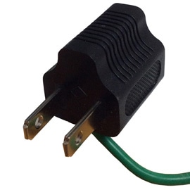 国内用変換プラグ Aタイプ アース付き3ピンAプラグ専用 3ピンAタイプ→2ピンAタイプ