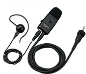 セカンドPTT対応イヤホン付きクリップマイクロホン（イヤーハンガー付き）