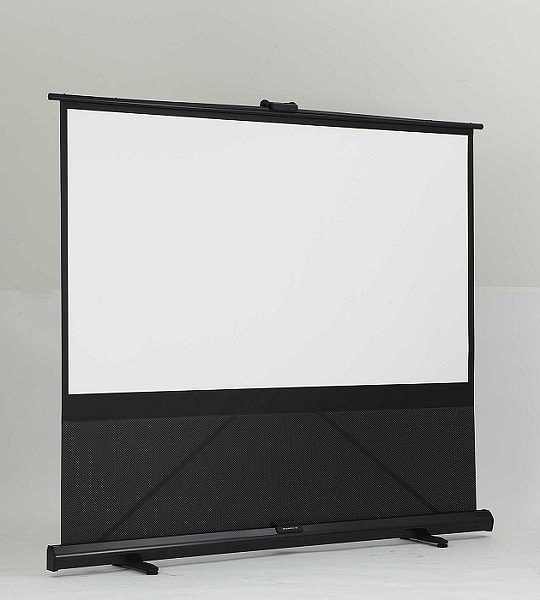 床置きモバイルスクリーン 幕面ホワイトマット仕様 80型 アスペクトフリー