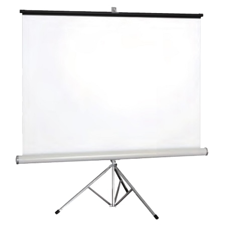簡易型三脚スクリーン 幕面ホワイトマット仕様 80型NTSCサイズ オールホワイト