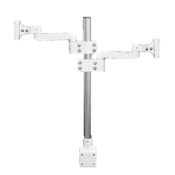 液晶モニタ、液晶テレビ用VESA対応C型クランプ式垂直2面ポールアーム(165mm×2本)