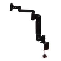 中荷重型用液晶モニタ・TV用VESA対応C型クランプ式フレキシブルアーム(ブラック)