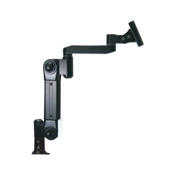 高荷重型液晶モニタ・TV用VESA対応フランジグロメット式フレキシブルアーム(ブラック)