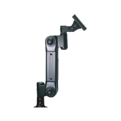 液晶モニタ・TV用VESA対応フランジグロメット式フレキシブルスリムアーム(ブラック)