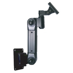 高荷重型液晶モニタ・TV用VESA対応壁取付式フレキシブルスリムアーム(ブラック)