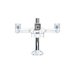 液晶モニタ・TV用VESA対応天板ネジ固定式マルチポールアーム(水平3画面)