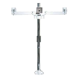 液晶モニタ・TV用VESA対応天板ネジ固定式マルチポールアーム(水平3画面)