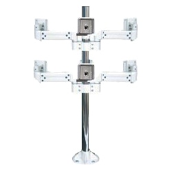 液晶モニタ・TV用VESA対応天板ネジ固定式マルチポールアーム(6画面)