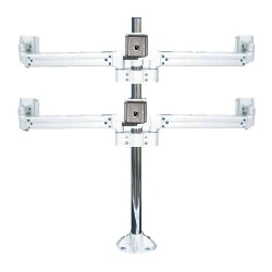 液晶モニタ・TV用VESA対応天板ネジ固定式マルチポールアーム(6画面)