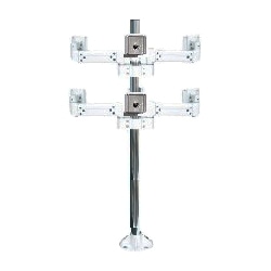 液晶モニタ・TV用VESA対応天板ネジ固定式マルチポールアーム(6画面)