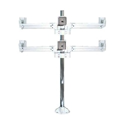 液晶モニタ・TV用VESA対応天板ネジ固定式マルチポールアーム(6画面)