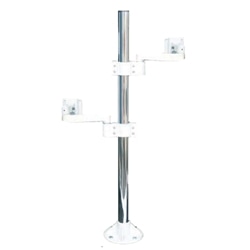 液晶モニタ、液晶テレビ用VESA対応天板ネジ固定式マルチポールアーム(垂直2画面)