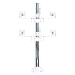 液晶モニタ、液晶テレビ用VESA対応天板ネジ固定式マルチポールアーム(6画面)