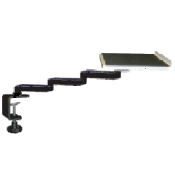 トレイタイプC型クランプ式水平多関節アーム(165mm×3本ブラックタイプ)