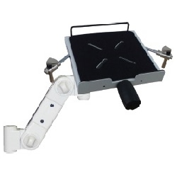 ノートパソコン用垂直・水平稼動型グロメット式アーム