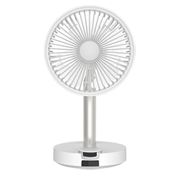BARSET 4D FAN 多機能コードレス卓上扇風機 ホワイト