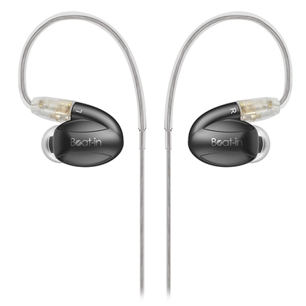 ハイレゾ対応イヤホン Beat-in HYBRID（ビートイン ハイブリッド） グレー/高音質3WAYハイブリッドドライバーイヤホン