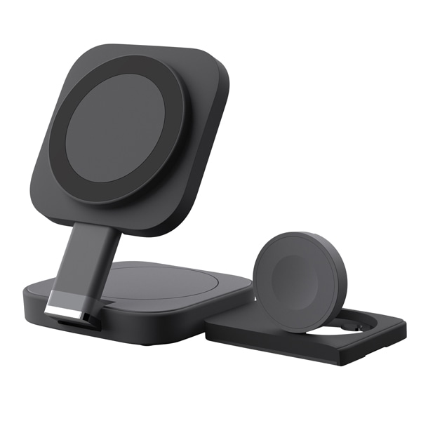 HACRAY 3in1 折りたたみワイヤレス充電スタンド ブラック