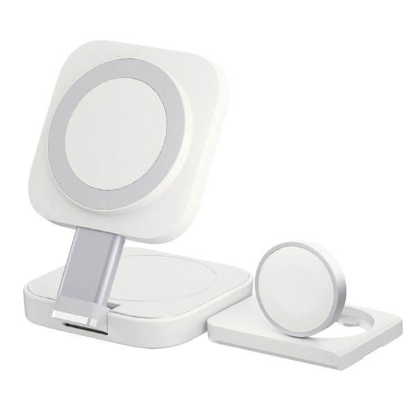 HACRAY 3in1 折りたたみワイヤレス充電スタンド クリームホワイト