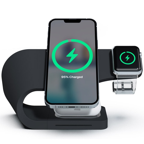 miak 3in1 Wave ワイヤレス充電スタンド ブラック