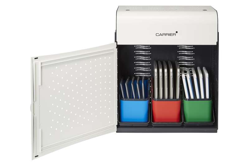 Carrier 15 チャージングステーション バスケット付き 充電保管庫 15台収納 タブレット ノートパソコン iPad Chromebook Surface Windows