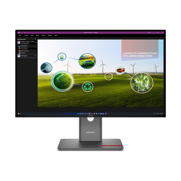 ThinkVision P27Q-40 (27型ワイド液晶ディスプレイ/2560×1440/DP(in/Out)、HDMI/ブラック/なし/3年間フル保証/広視野角IPSパネル採用)