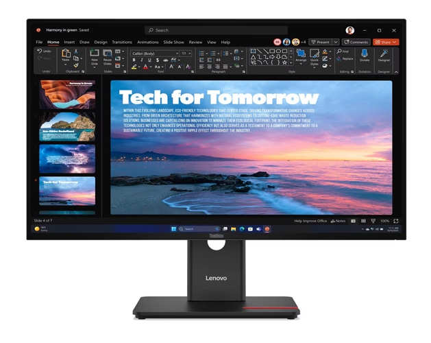 ThinkVision T27QD-40 (27型ワイド液晶ディスプレイ/2560×1440/DP、HDMI、USB Type-C/ブラック/スピーカー：なし/3年間フル保証/広視野角IPSパネル採用)