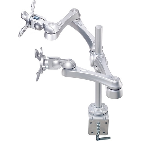 液晶モニター2画面用水平多関節モニターアーム（VESA75、100対応）