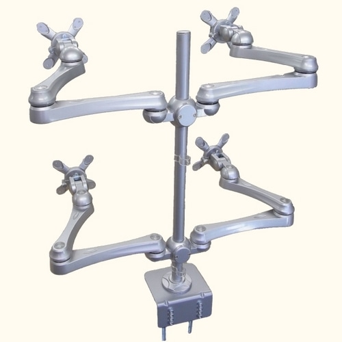 液晶モニター4画面用水平多関節モニターアーム（VESA75、100対応）