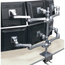 液晶モニター6画面用水平多関節モニターアーム（VESA75、100対応）