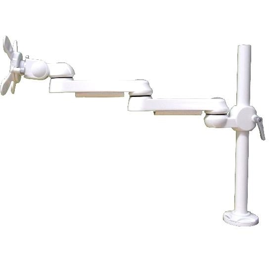 水平多関節モニターアーム（白色モデル） ネジ固定 VESA75mm/100mm対応
