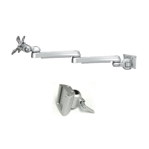 水平多関節モニターアーム （ワイヤーラック支柱取付タイプ） VESA75、100mm