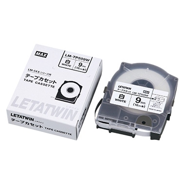 LM-500・500W・550W用テープカセット 9mm幅 白16m巻