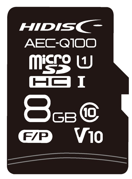 AEC-Q100対応 HIDISC 車載用途向けMLCチップ搭載 microSDHCカード 8GB
