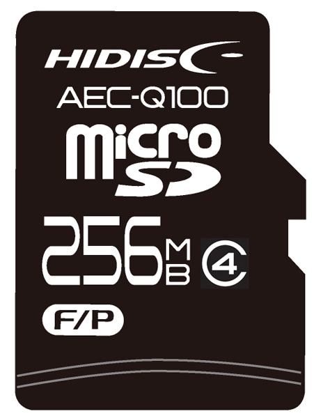 AEC-Q100対応 HIDISC 車載用途向けSLCチップ搭載 microSDカード 256MB