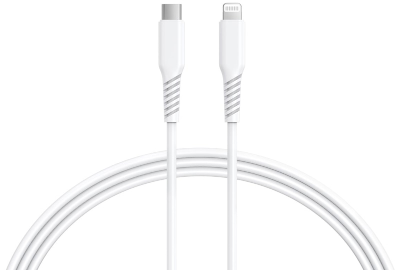 HIDISC Type-C to Lightningケーブル 2m ホワイト 急速充電3A対応