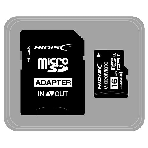 ビデオ録画用 microSDHCカード 16GB Class10 UHS-1 SD変換アダプタ付き