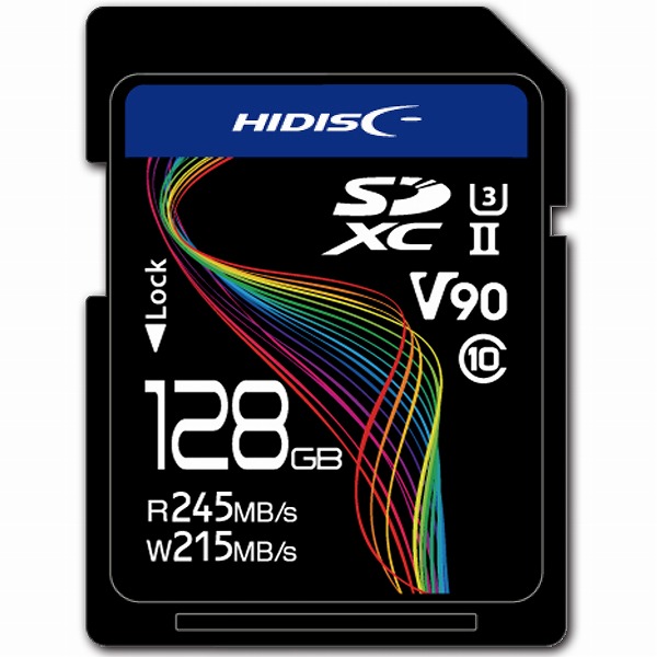 超高速SDXCカード 128GB CLASS10 UHS-2 U3 V90対応