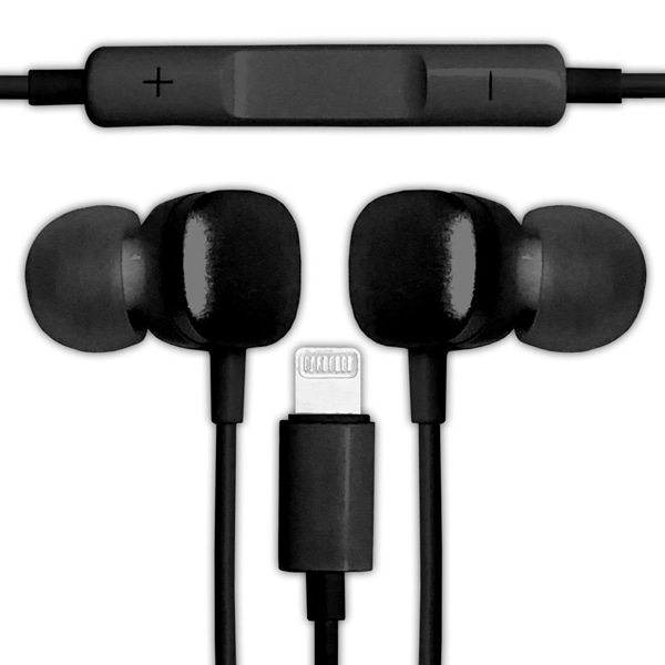 イヤホン Lightning接続 ブラック