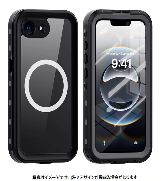 iPhone 16e対応 防水ケース ブラック