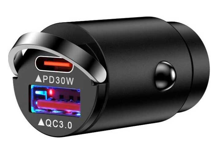 USB Type-C＋USB(A) シガーソケット充電器