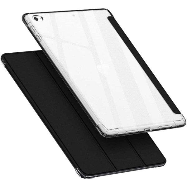 iPad mini（第5・4世代）対応 背面クリアフラップケース ブラック